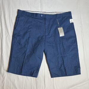 Stacy Adams Men Front Casual Shorts Navy Blue Size 44w